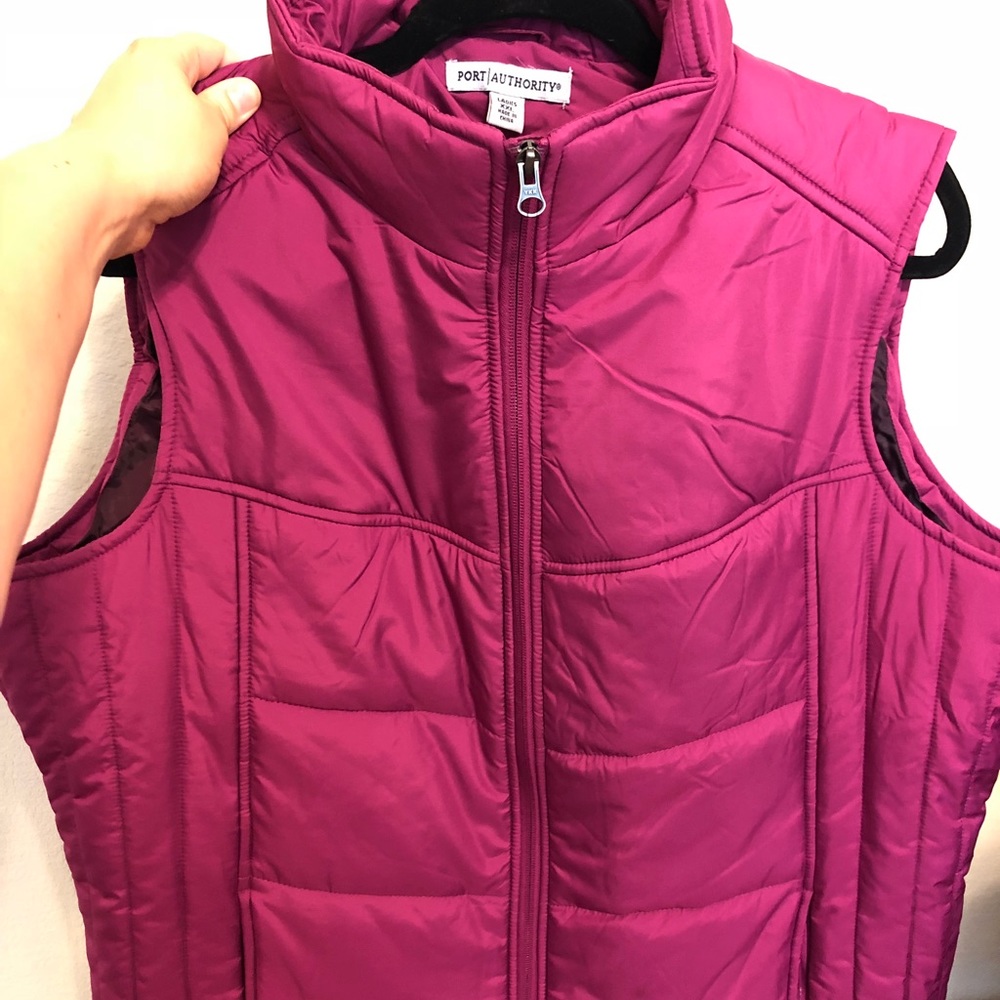 NWT Magenta Puffy Vest